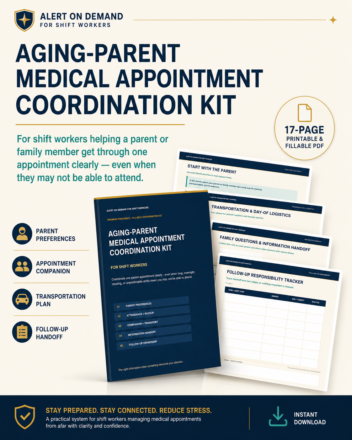 Aging-Parent Medical Appointment Coordination Kit for Shift Workers