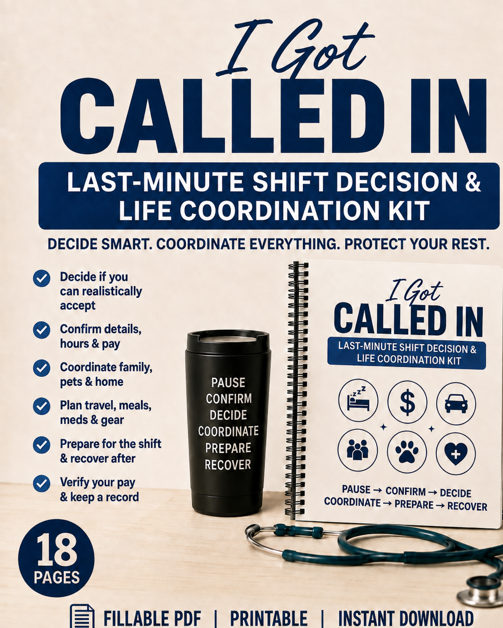 I Got Called In | Last-Minute Shift Decision & Life Coordination Kit