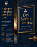 Day Sleeper Lives Here Printable Door Sign / Wall Art