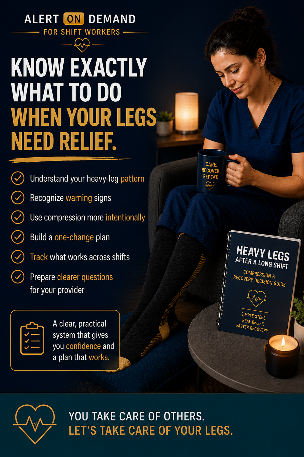 Heavy Legs After a Long Shift | Compression & Recovery Decision Guide