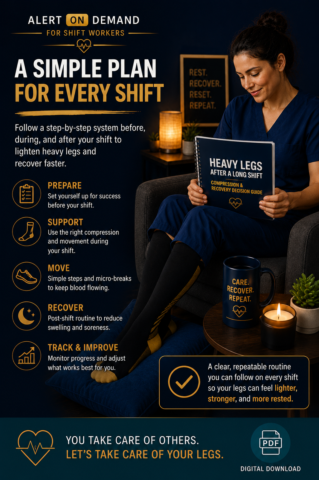 Heavy Legs After a Long Shift | Compression & Recovery Decision Guide