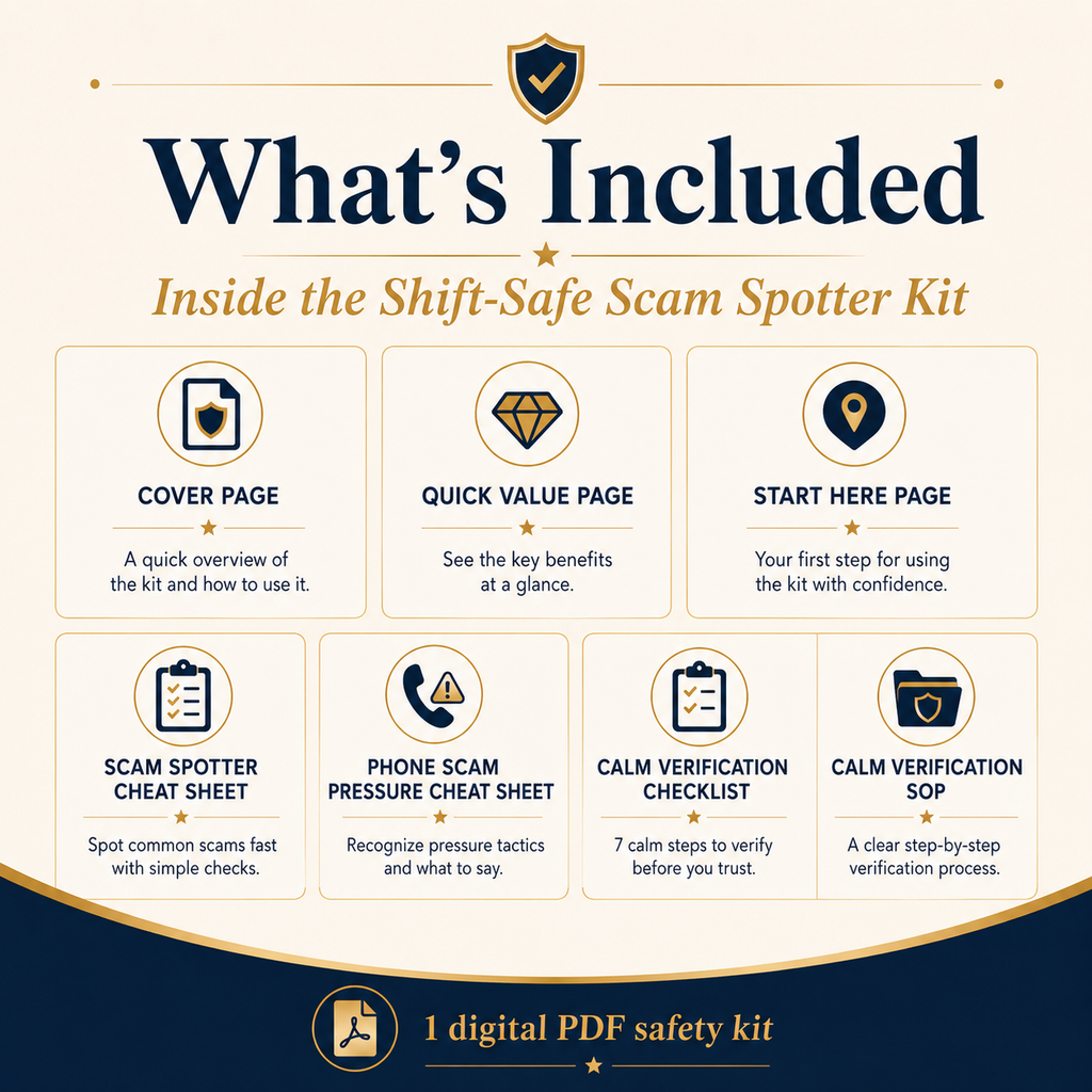 Shift-Safe Scam Spotter Kit for Busy Shift Workers