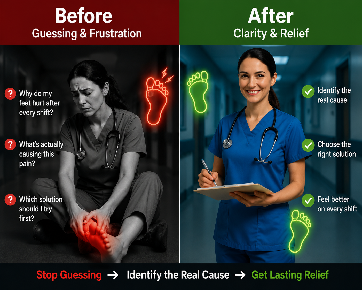 Find the Real Cause of Your Foot Pain | Guided Assessment Worksheet for Nurses & Shift Workers