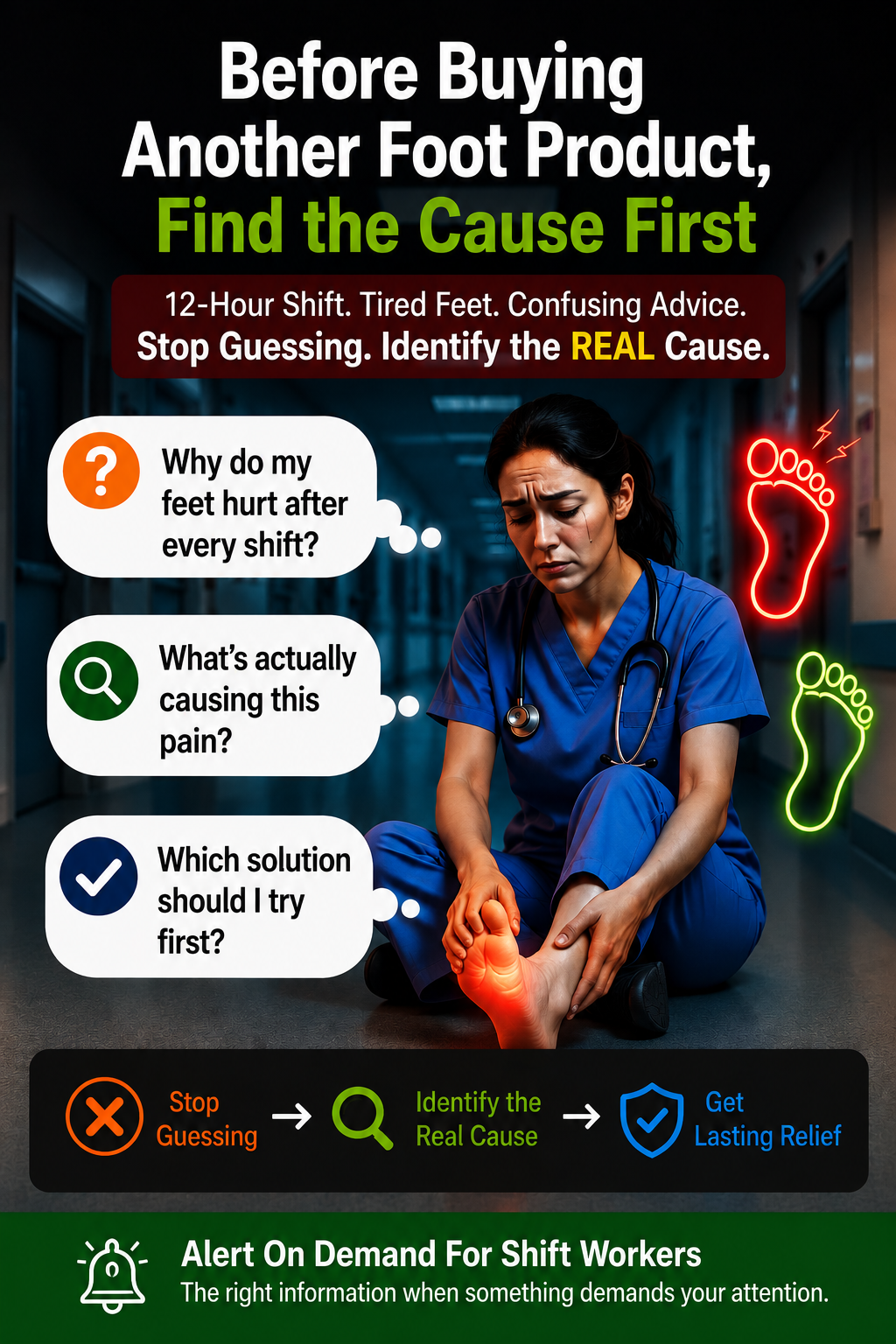 Find the Real Cause of Your Foot Pain | Guided Assessment Worksheet for Nurses & Shift Workers