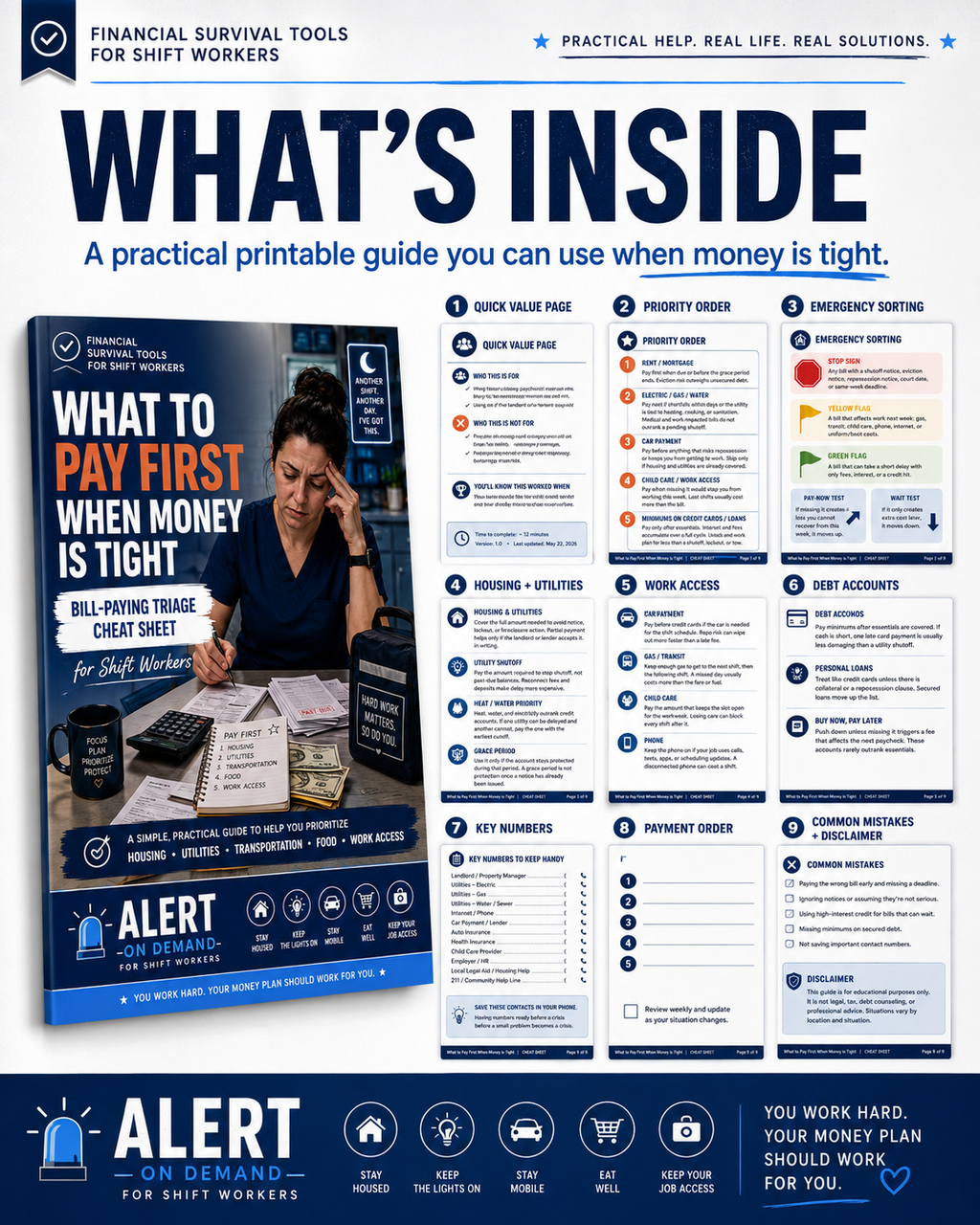 What to Pay First When Money Is Tight | Bill-Paying Triage Cheat Sheet for Shift Workers