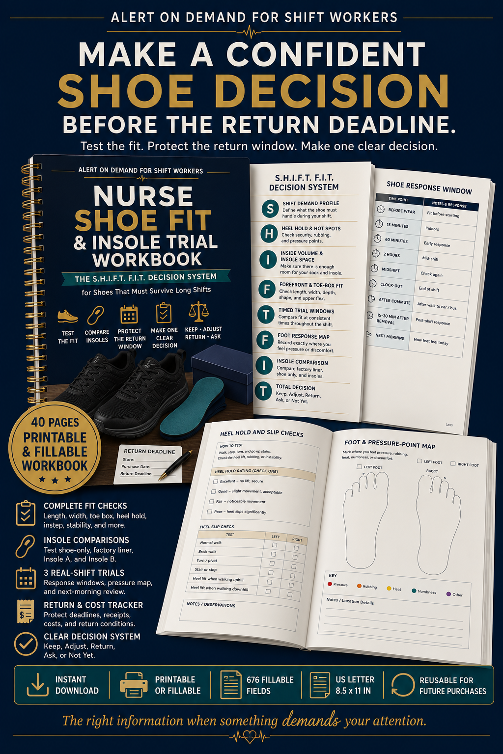 Nurse Shoe Fit & Insole Trial Workbook | S.H.I.F.T. F.I.T. System