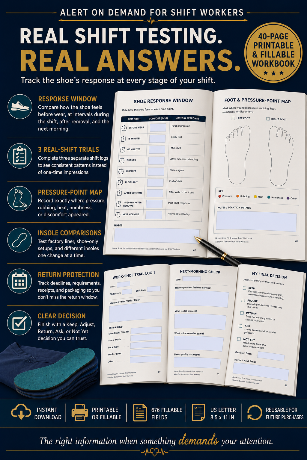 Nurse Shoe Fit & Insole Trial Workbook | S.H.I.F.T. F.I.T. System