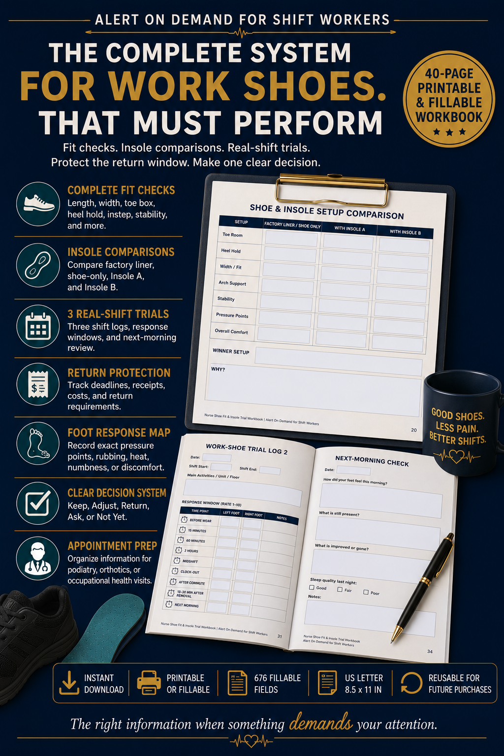 Nurse Shoe Fit & Insole Trial Workbook | S.H.I.F.T. F.I.T. System