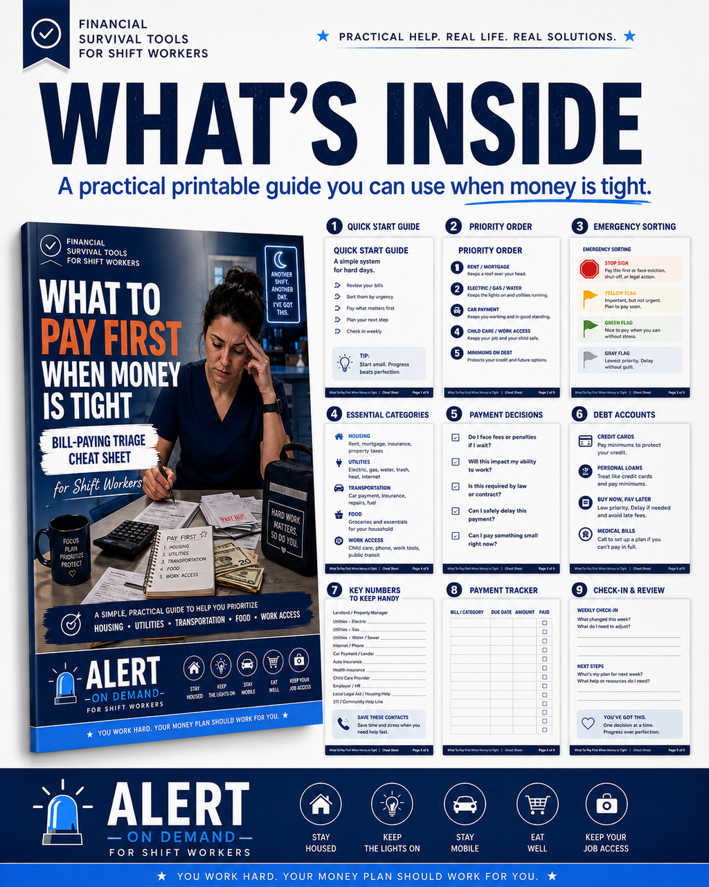 What to Pay First When Money Is Tight | Bill-Paying Triage Cheat Sheet for Shift Workers