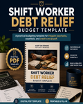 Debt Relief Budget Template For Shift Workers | Printable Debt Payoff Planner Fillable PDF