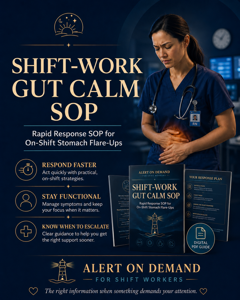 Shift-Work Gut Calm SOP | Digestive Flare-Up Response Guide for Night & Rotating Shift Workers