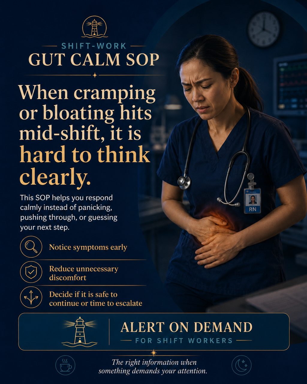Shift-Work Gut Calm SOP | Digestive Flare-Up Response Guide for Night & Rotating Shift Workers