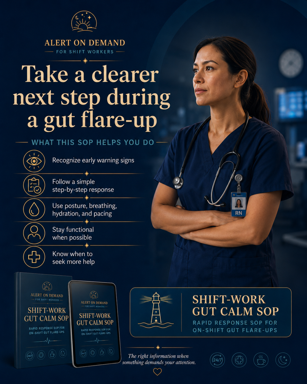 Shift-Work Gut Calm SOP | Digestive Flare-Up Response Guide for Night & Rotating Shift Workers