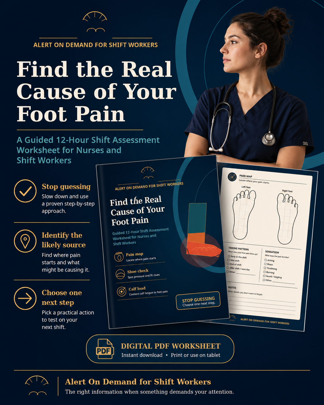 Find the Real Cause of Your Foot Pain | Guided Assessment Worksheet for Nurses & Shift Workers