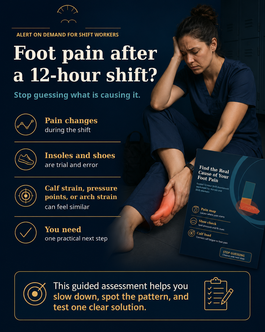 Find the Real Cause of Your Foot Pain | Guided Assessment Worksheet for Nurses & Shift Workers