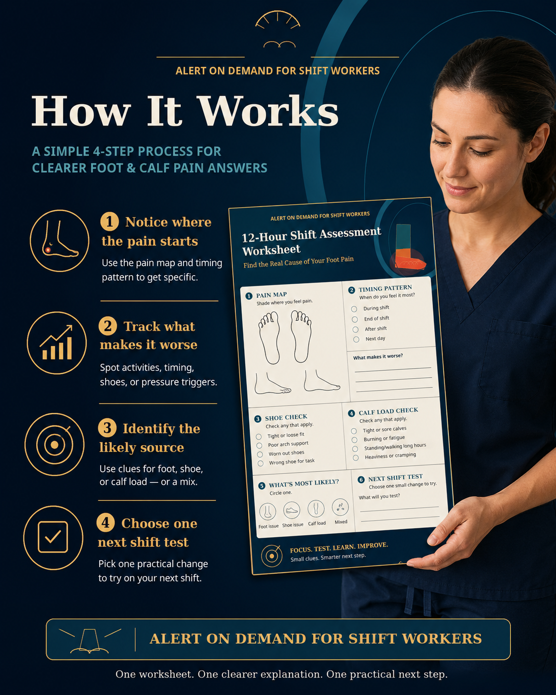 Find the Real Cause of Your Foot Pain | Guided Assessment Worksheet for Nurses & Shift Workers