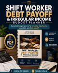 Shift Worker Debt Payoff and Irregular Income Budget Planner