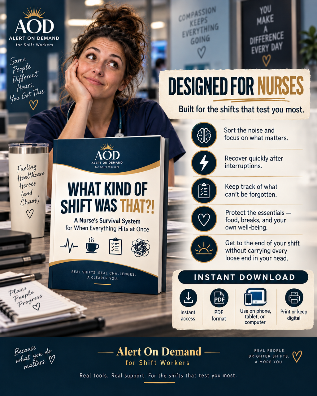 Designed for nurses and shift workers facing unpredictable shifts