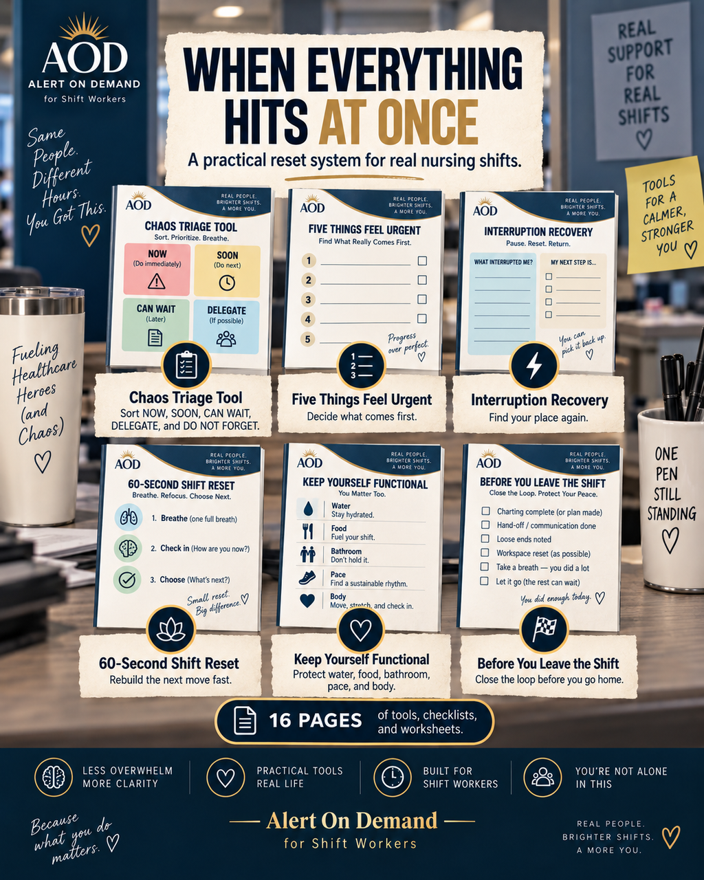 Practical reset system for chaotic nursing shifts